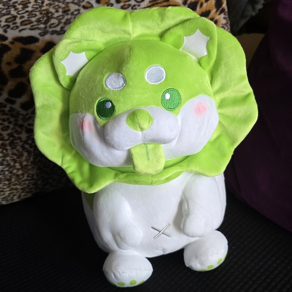 Veggie dog plush